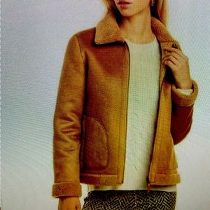 J.McLaughlin reversible Shearling jacket in the color tan . Size Medium